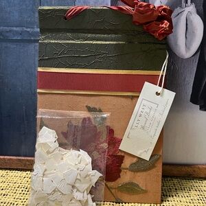 Lily West Decorative Gift Bag with Red and Green Accents